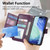 iPhone 17 Pro Flowers Leaves Zipper Wallet Leather Phone Case with Strap - Purple