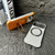 iPhone 17 Pro Frameless Leather-Skin PC MagSafe Holder Phone Case - White Black