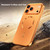 iPhone 17 Pro Frosted Magnetic Shield MagSafe Alloy Metal Phone Case - Orange