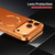 iPhone 17 Pro Frosted Magnetic Shield MagSafe Alloy Metal Phone Case - Orange