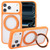 iPhone 17 Pro GEBEI Jazz Series 360 Degree Rotation Holder Skin Feel Frosted MagSafe Phone Case - Orange