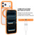 iPhone 17 Pro GEBEI Jazz Series 360 Degree Rotation Holder Skin Feel Frosted MagSafe Phone Case - Orange