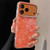 iPhone 17 Pro Gilded Colorful Shell Patterned TPU+IMD Phone Case - Orange