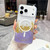 iPhone 17 Pro Gilding MagSafe Hybrid Clear TPU Phone Case - Purple