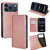 iPhone 17 Pro Gloss Oil Solid Color Magnetic Leather Phone Case - Rose Gold