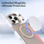 iPhone 17 Pro Gradient Discolor Rotating Holder Lens Kickstand Magsafe Phone Case - Orange