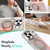 iPhone 17 Pro Gradient Discolor Rotating Holder Lens Kickstand Magsafe Phone Case - White