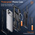iPhone 17 Pro Hidden Metal Holder Magnetic Shockproof Phone Case - Black