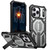 iPhone 17 Pro Hidden Metal Holder Magnetic Shockproof Phone Case - Grey