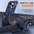 iPhone 17 Pro Hidden Metal Holder Magnetic Shockproof Phone Case - Navy Blue