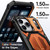 iPhone 17 Pro Hidden Metal Holder Magnetic Shockproof Phone Case - Orange