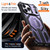 iPhone 17 Pro Hidden Metal Holder Magnetic Shockproof Phone Case - Purple
