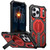 iPhone 17 Pro Hidden Metal Holder Magnetic Shockproof Phone Case - Red