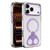 iPhone 17 Pro High Transparent MagSafe TPU Phone Case with 360 Degrees Rotating Ring Holder - Purple