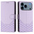 iPhone 17 Pro Honeycomb Embossing RFID Leather Phone Case - Light Purple