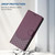 iPhone 17 Pro Honeycomb Embossing RFID Leather Phone Case - Violet