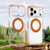 iPhone 17 Pro Ice Armor Magnetic Rotation Holder PC Hybrid TPU Phone Case - Orange