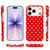 iPhone 17 Pro IMD Colorful Dots Pattern TPU Full Coverage Phone Case - Red