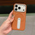iPhone 17 Pro Invisible Holder PC + Vegan Leather Magnetic Phone Case - Brown