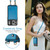 iPhone 17 Pro JEEHOOD C22 Series Zipper Wallet Leather Phone Case with Dual Lanyard - Blue