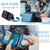 iPhone 17 Pro JEEHOOD C22 Series Zipper Wallet Leather Phone Case with Dual Lanyard - Blue