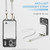 iPhone 17 Pro JEEHOOD C22 Series Zipper Wallet Leather Phone Case with Dual Lanyard - White