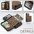 iPhone 17 Pro JEEHOOD J02 Magnetic Zipper Horizontal Flip Leather Phone Case - Brown