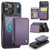 iPhone 17 Pro JEEHOOD J05 Business Magnetic Style RFID Leather Phone Case - Purple