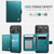 iPhone 17 Pro JEEHOOD J09 Buckle Card Bag MagSafe Magnetic Style RFID Leather Phone Case - Green