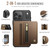 iPhone 17 Pro JEEHOOD J12 Exquisite RFID MagSafe Zipper Card Bag Phone Case - Brown