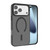 iPhone 17 Pro Kalebol Metal Lens Frame MagSafe Frosted PC Phone Case - Black