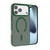 iPhone 17 Pro Kalebol Metal Lens Frame MagSafe Frosted PC Phone Case - Dark Green