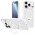 iPhone 17 Pro Kalebol Metal Lens Frame MagSafe Holder Frosted PC Phone Case - Frosted White