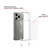iPhone 17 Pro Kalebol Minimalist High Transparency Multi Color Lanyard Hole Phone Case - Silver