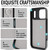 iPhone 17 Pro Kalebol Strong Magnetic MagSafe Ring 2 In 1 Split Leather Phone Case - Gray