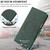 iPhone 17 Pro Kalebol Strong Magnetic MagSafe Ring 2 In 1 Split Leather Phone Case - Green