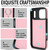 iPhone 17 Pro Kalebol Strong Magnetic MagSafe Ring 2 In 1 Split Leather Phone Case - Rose Gold