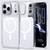 iPhone 17 Pro Kalebol Transparent Magnetic MagSafe Skin Feel Phone Case - White