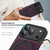 iPhone 17 Pro Knight Shield 360 Rotation Holder MagSafe RFID Leather Phone Case - Purple