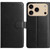 iPhone 17 Pro Lambskin 8-card Slot Leather Phone Case - Black