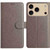 iPhone 17 Pro Lambskin 8-card Slot Leather Phone Case - Grey