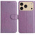 iPhone 17 Pro Lambskin 8-card Slot Leather Phone Case - Purple