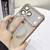 iPhone 17 Pro Large Window Glitter Gradient Matte Electroplated TPU MagSafe Phone Case - Gold