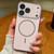 iPhone 17 Pro Laser Large Hole Camera Frame Fine Ring Magsafe Phone Case - Pink