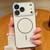 iPhone 17 Pro Laser Large Hole Camera Frame Fine Ring Magsafe Phone Case - White