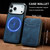 iPhone 17 Pro LC.IMEEKE L6 Series Zipper Card Bag MagSafe Magnetic Phone Case - Blue