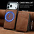 iPhone 17 Pro LC.IMEEKE L6 Series Zipper Card Bag MagSafe Magnetic Phone Case - Brown