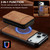 iPhone 17 Pro LC.IMEEKE L6 Series Zipper Card Bag MagSafe Magnetic Phone Case - Brown
