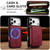 iPhone 17 Pro LC.IMEEKE L6 Series Zipper Card Bag MagSafe Magnetic Phone Case - Red