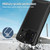 iPhone 17 Pro Lens Holder Metal IP54 Life Waterproof Three-proof MagSafe Phone Case - Black